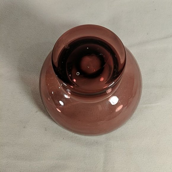 Amethyst Purple Glass Decanter Set of 9 6 Glasses Cups Bowl Rest Stop Topper VTG - Picture 10 of 16